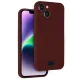 Apple iPhone 14 Kılıf Kelvin Kartvizitli Silikon - Bordo