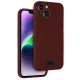 Apple iPhone 14 Kılıf Kelvin Kartvizitli Silikon - Bordo