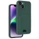 Apple iPhone 14 Kılıf Kelvin Kartvizitli Silikon - Koyu Yeşil