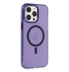Apple iPhone 14 Pro Max Kılıf Tron Şeffaf Magsafe Kapak - Derin Mor