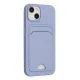 Apple iPhone 14 Plus Kılıf Kelvin Kartvizitli Silikon - Lila