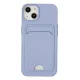 Apple iPhone 14 Plus Kılıf Kelvin Kartvizitli Silikon - Lila