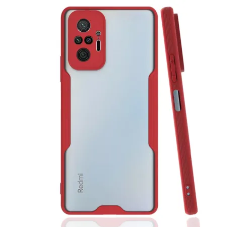 Xiaomi Redmi Note 10 Pro Kılıf Platin Silikon - Kırmızı