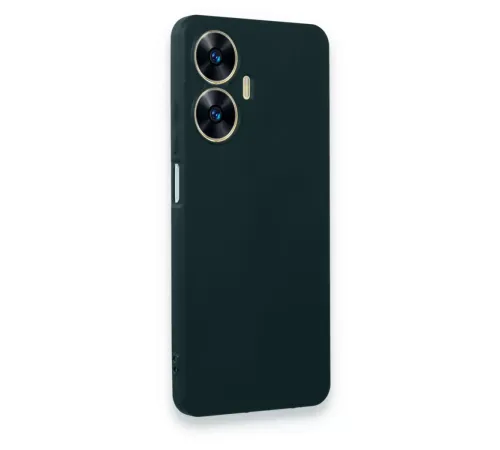Realme C55 Kılıf First Silikon - Koyu Yeşil