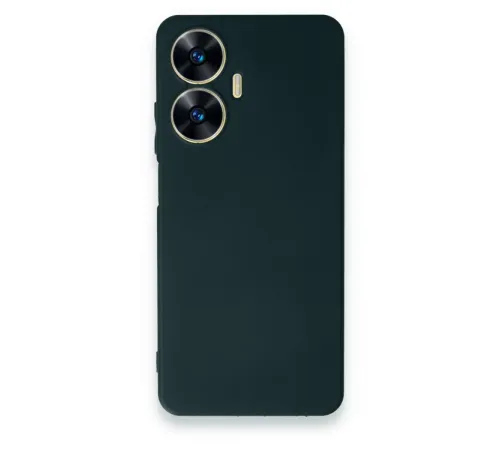 Realme C55 Kılıf First Silikon - Koyu Yeşil