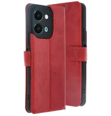 Vivo Y28 Kılıf Trend S Plus Kapaklı Kılıf - Kırmızı