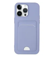 Apple iPhone 14 Pro Kılıf Kelvin Kartvizitli Silikon - Lila