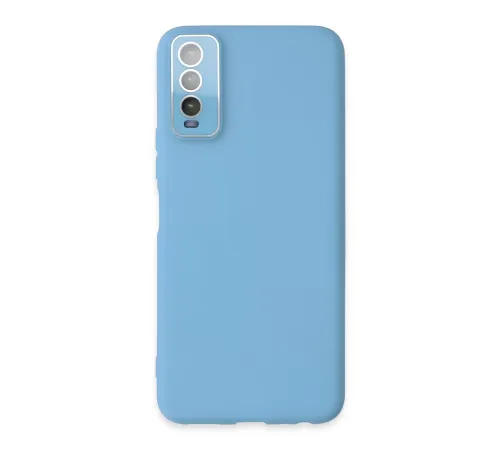 Vivo Y11S Kılıf Lansman Glass Kapak - Mavi