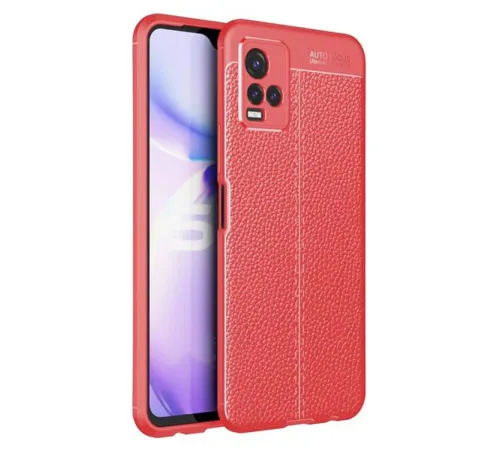 Vivo Y21S Kılıf Auto Focus Kapak - Kırmızı