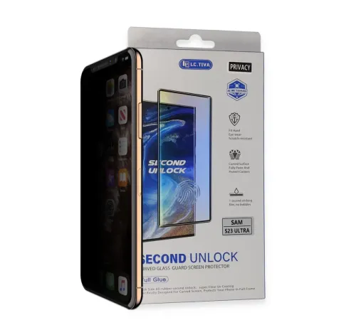 Samsung Galaxy S23 Ultra Durable Full Glue Curved Hayalet Cam