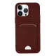Apple iPhone 14 Pro Kılıf Kelvin Kartvizitli Silikon - Bordo