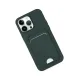 Apple iPhone 14 Pro Kılıf Kelvin Kartvizitli Silikon - Koyu Yeşil