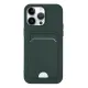 Apple iPhone 14 Pro Kılıf Kelvin Kartvizitli Silikon - Koyu Yeşil