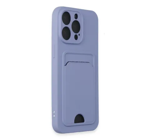 Apple iPhone 14 Pro Max Kılıf Kelvin Kartvizitli Silikon - Lila