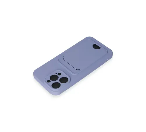 Apple iPhone 14 Pro Max Kılıf Kelvin Kartvizitli Silikon - Lila