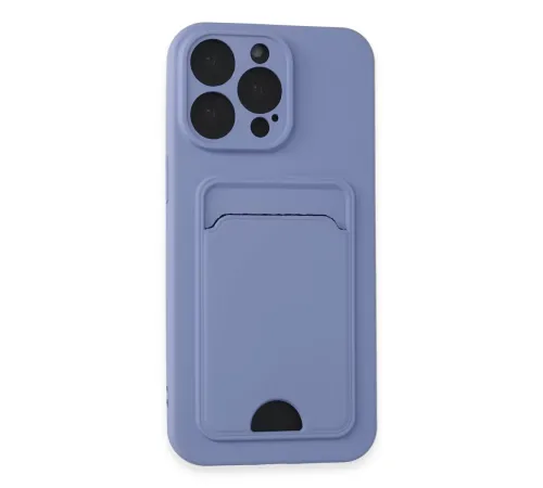 Apple iPhone 14 Pro Max Kılıf Kelvin Kartvizitli Silikon - Lila