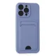 Apple iPhone 14 Pro Max Kılıf Kelvin Kartvizitli Silikon - Lila