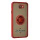 Samsung Galaxy J7 Prime Kılıf Montreal Yüzüklü Silikon Kapak - Kırmızı