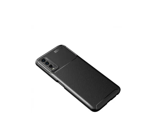 Vivo Y11S Kılıf Auto Focus Karbon Kapak - Siyah