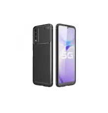 Vivo Y11S Kılıf Auto Focus Karbon Kapak - Siyah