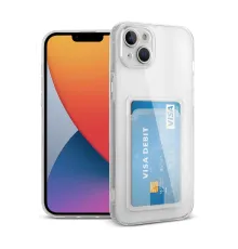 Apple iPhone 14 Kılıf Kart Şeffaf Silikon - Şeffaf