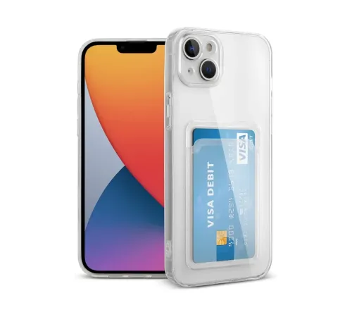 Apple iPhone 14 Plus Kılıf Kart Şeffaf Silikon - Şeffaf