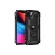 Apple iPhone 14 Plus Kılıf Sofya Yüzüklü Silikon Kapak - Siyah