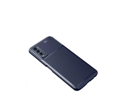 Vivo Y11S Kılıf Auto Focus Karbon Kapak - Lacivert