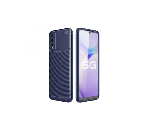 Vivo Y11S Kılıf Auto Focus Karbon Kapak - Lacivert
