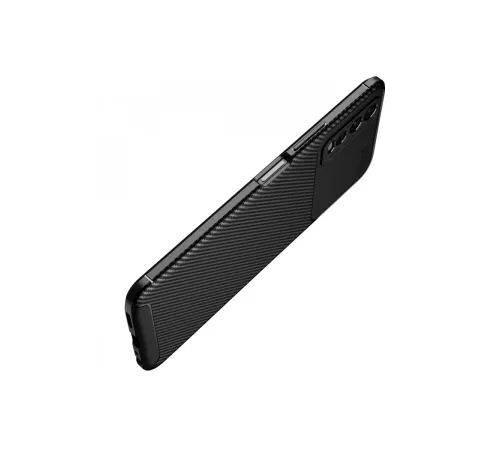 Vivo Y11S Kılıf Auto Focus Karbon Kapak - Kahverengi