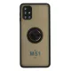 Samsung Galaxy M51 Kılıf Montreal Yüzüklü Silikon Kapak - Siyah