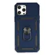 Apple iPhone 12 Pro Max Kılıf Pars Lens Yüzüklü Silikon - Lacivert