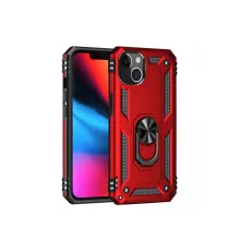 Apple iPhone 14 Plus Kılıf Sofya Yüzüklü Silikon Kapak - Kırmızı