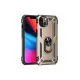 Apple iPhone 14 Plus Kılıf Sofya Yüzüklü Silikon Kapak - Gold