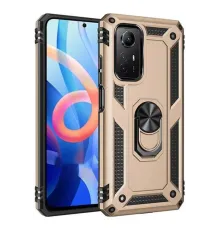Xiaomi Redmi Note 12S Kılıf Sofya Yüzüklü Silikon Kapak - Gold