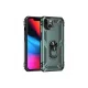 Apple iPhone 14 Plus Kılıf Sofya Yüzüklü Silikon Kapak - Yeşil