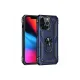 Apple iPhone 14 Pro Kılıf Sofya Yüzüklü Silikon Kapak - Lacivert