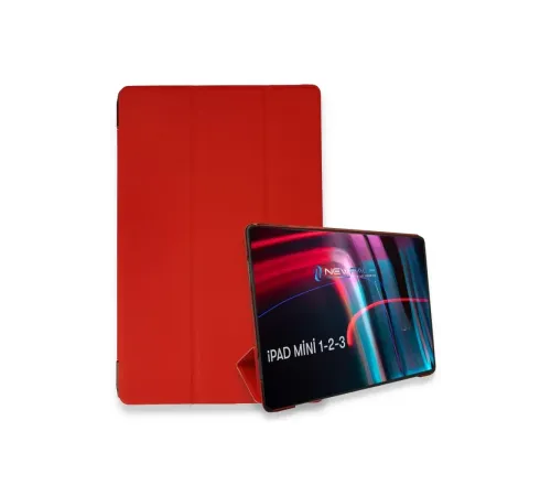 Apple iPad Mini 3 Kılıf Tablet Smart Kılıf - Kırmızı