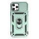 Apple iPhone 12 Pro Max Kılıf Pars Lens Yüzüklü Silikon - Yeşil