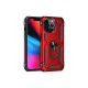 Apple iPhone 14 Pro Kılıf Sofya Yüzüklü Silikon Kapak - Kırmızı