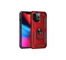 Apple iPhone 14 Pro Kılıf Sofya Yüzüklü Silikon Kapak - Kırmızı