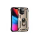 Apple iPhone 14 Pro Kılıf Sofya Yüzüklü Silikon Kapak - Gold
