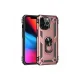 Apple iPhone 14 Pro Kılıf Sofya Yüzüklü Silikon Kapak - Rose