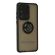 Samsung Galaxy S20 Ultra Kılıf Montreal Yüzüklü Silikon Kapak - Siyah