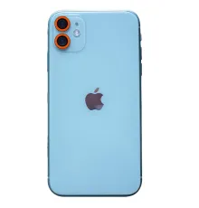 Apple iPhone 11 Neon Fosforlu Kamera Lens - Turuncu