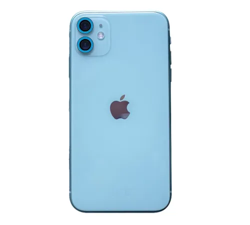 Apple iPhone 11 Neon Fosforlu Kamera Lens - Mavi
