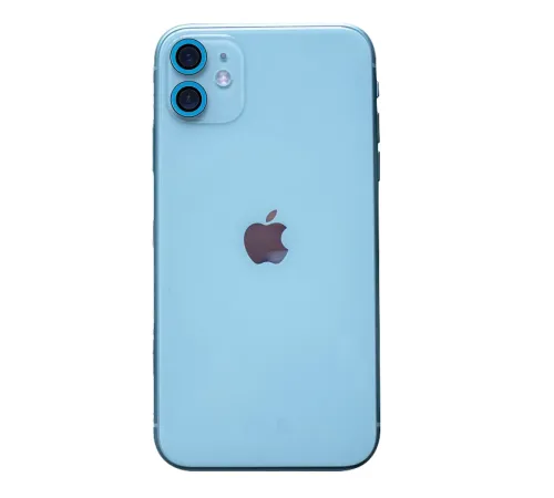Apple iPhone 11 Neon Fosforlu Kamera Lens - Mavi