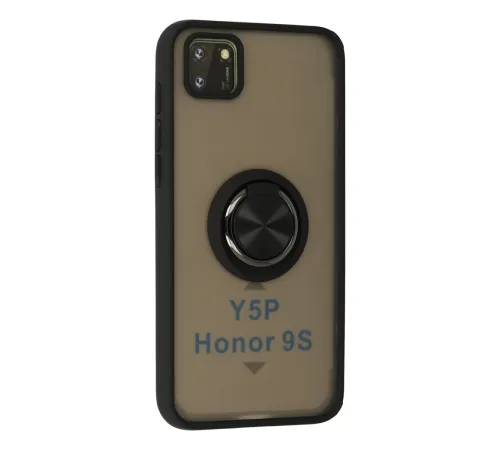 Huawei Y5P Kılıf Montreal Yüzüklü Silikon Kapak - Siyah