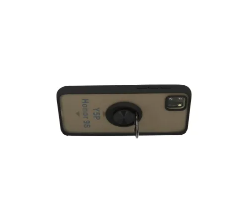 Huawei Y5P Kılıf Montreal Yüzüklü Silikon Kapak - Siyah