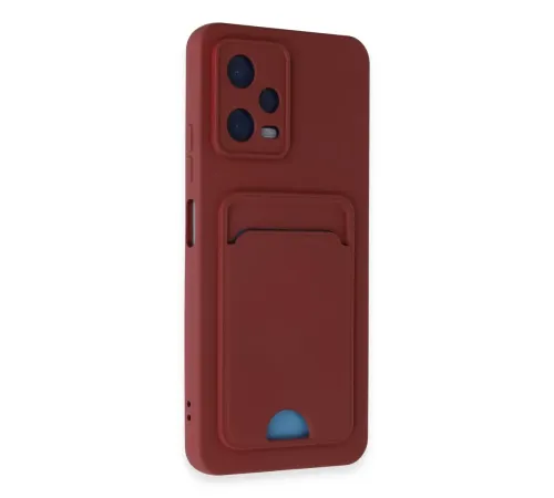 Xiaomi Poco X5 5G Kılıf Kelvin Kartvizitli Silikon - Bordo